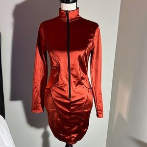 MONACO Copper Long Sleeve Dress - S